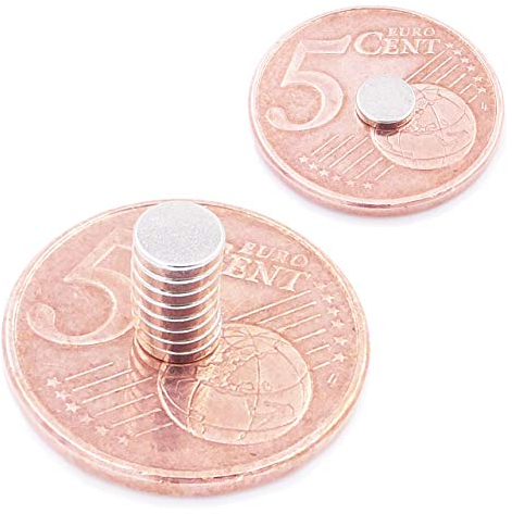 Brudazon | 25 Mini Scheiben-Magnete 5x1mm | N52 stärkste Stufe - Neodym-Magnete ultrastark | Power-Magnet für Modellbau, Foto, Whiteboard, Pinnwand, Kühlschrank, Basteln | Magnetscheibe extra stark