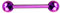 Brustwarzenpiercing Titan Frau Stab Kugeln nickelfrei Nippelpiercing Glitzer Pink-16mm