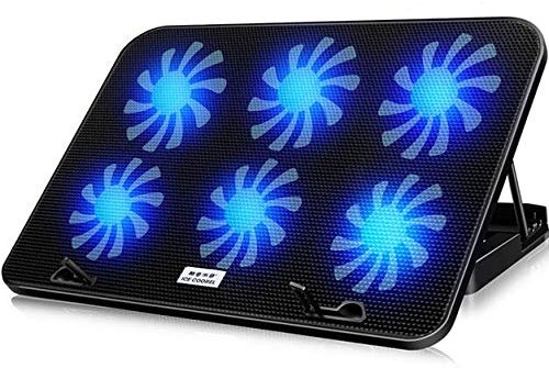 infinitamente Great Home Decor Center USB 6 fan laptop notebook PC LED Cooling Pad stand 30,5 - 43,2 cm