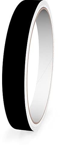 Motoking Strisce Decorative, Nero Opaco, 15 mm Larghezza, 10 m Lunghezza, RAL 9005, Adesivo Pellicola Foglio Auto Barca Moto Camper Autocaravan