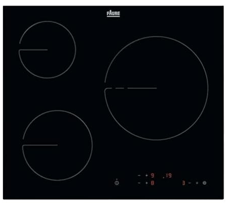 Table De Cuisson Vitrocéramique 59cm 3 Feux 5700w Noir - FHRM639K