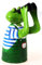 AWEHIRU Schick-Design Zaunhocker Frosch mit Fernglas und blauem Shirt aus Blech 21 cm Figur Metall Deko Garten Balkon Dekofigur Pfostenhocker