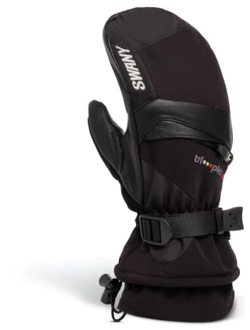 Swany | Isolierte Skifäustlinge mit winddichter Soft-Shell, wasserdichter atmungsaktiver Einlage & Wärmedämmung für Skifahren