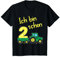 2 Geburtstag Junge Trecker Traktor Zwei Zweiter T-Shirt