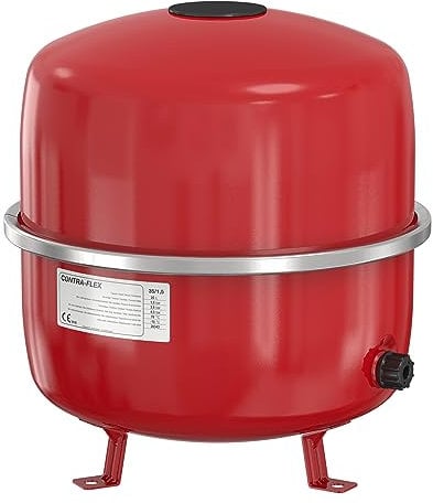 Flamco Contra-Flex Vase d'expansion - 35 Litres / 1.5 [3bar] - Rouge - Pour les systèmes de climatisation et les systèmes de réfrigération en circuit fermé et de chauffage - 26343