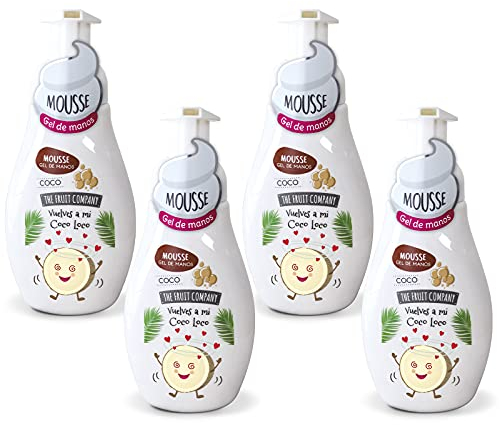 The Fruit Company 26300012 - Jabón de Manos Espuma Mousse, Coco, 250 ml, 4 ud.