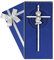 Croix murale pour bébé - Cadeau de baptême pour garçons - 17,8 cm - Croix de baptême pour première communion, baptême et dédicace - Cadeau de baptême de la part des parrains et marraines