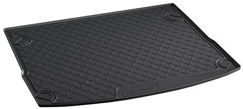 AROBA GL1301 Design Kofferraumwanne kompatibel mit Ford Focus Turnier Kombi BJ. 3.2011-10.2014 Kofferraummatte passgenau erhöhter Rand schwarz