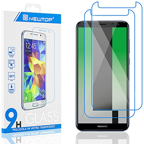 N NEWTOP Pellicola Compatibile con HUAWEI MATE 10 LITE, GLASS FILM 0.3mm 9H Vetro Temperato Proteggi Schermo Display Anti Urto Protezione (2 Pezzi)