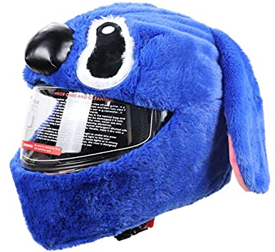 Richolyn Housse De Casque Moto Peluche, Couvre-Casque De Moto Housse Protection Complet Full Face Casque Couvre-Casque Peluche Dessin Bonnet PèRe pour Extérieur Personnalisé (Casque Non Inclus)