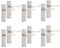 Probrico 6 Pack Internal Door Handle in Brushed Nickel, Victorian Scroll Door Lever Handle on Backplate 154mm×40mm