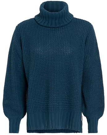 Knit Factory - Robin Rollkragen Strickpullover - Petrol - 40/42
