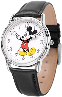 Disney Herren Analog Japanisches Quarzwerk Uhr mit Leder Armband WDS001236
