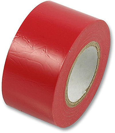 Cinta aislante de 19 mm x 33 m, color rojo, cinta aislante eléctrica, 1 unidad | Cinta de PVC 1933R