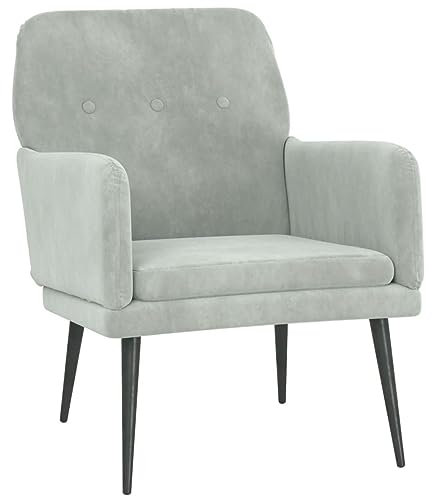 vidaXL Sessel Hellgrau 62x79x79 cm Samt