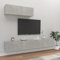 Festnight 3pz Set Mobili Porta TV, Mobile TV Sospeso, Mobile Soggiorno Moderno, Parete Attrezzata Soggiorno, in Legno Multistrato Grigio Cemento