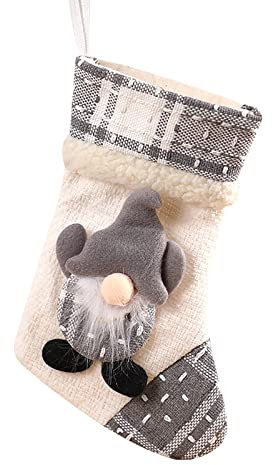 Kobilee Geschenkbeutel Weihnachten Adventskalender zum Befüllen & Aufhängen Weihnachtssocken Weihnachtsdeko Festlich Personalisiert Nikolausstiefel Weihnachtsstrumpf Kamin Christmas Nikolausstrumpf