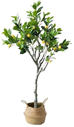 Aartificial Plants Indoor Artificial Tree Lemon Tree Simulation Plant Large Potted Floor Green Plant Living Room Decoration Fake Tree Floor Plant