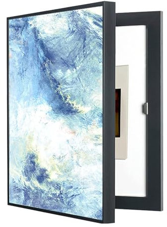 YLME Zähler Abdeckungskasten in Heim Schalttafel Dekoration - Innen Stromzähler Abdeckung - Dekorative Elektrokasten Abdeckung, Zähler Abdeckung - Verteilerkasten, Gemälde Ausblenden,Blue (e),60×80cm