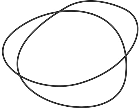 Sxkxm Turntable Belt Rubber Compatible with Pro-Ject Debut Series, xPression, RPM 5.1, RPM 6.1 & Essential Turntables, USB, Black