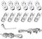 Abrazadera de Cable Abrazadera Dúplex M2 12pcs Abrazadera de Cuerda Para Cable De Kit de Suspensión de Cuerda Tendedero (M2)