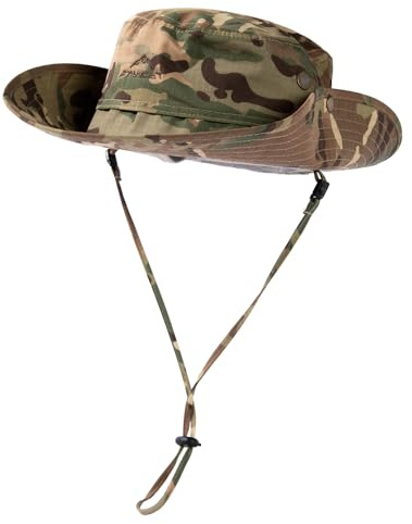 Comhats UPF 50 Sonnenhüte mit breiter Krempe Männer Frauen UV-Schutz, Safari-Hut, zum Angeln, Wandern, Boonie-Hüte mit Kinnriemen, wasserdicht und verstellbar 57-66 cm