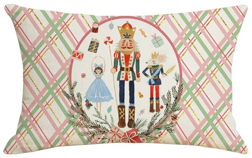 Oneshlee Weihnachten Kissenbezug 30x50, Weihnachtskissenbezug, Kissenhüllen Weihnachten, Weihnachtsdeko Kissenbezug, Winter Zierkissenbezug, Deko Couch Wohnzimmer Schlafzimmer(C)