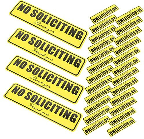 CAXUSD 50stücke Türdekor Tür Zeichen Dekorative Keine Hausierer Zeichen Haushalt Tür Schild Zubehör Aus Hochwertigem Pvc Abnehmbare Verschleißfestes