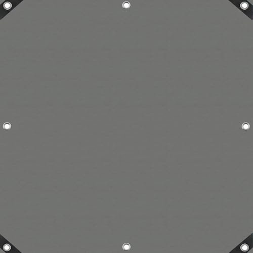 Extra Dick Polyethylen Folie 2.6 x 5.5 m mit Ösen 500 G/M² PVC Wasserdicht & Reißfest Abdeckfolie, Gartenfolie, Siloplane für LKW, Pool, Holz Gartenmöbel, Grau