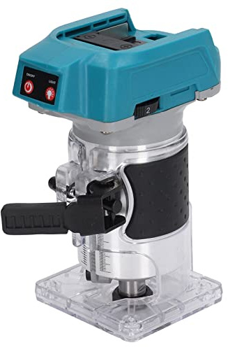 Fresatrice, Fresatrice per Legno Fresatrice per la Lavorazione del Legno Trimmer per Fori a Batteria 18 V Rifilatrice Al Litio Senza Spazzole Macchina per Intagliare