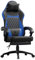 Dowinx Gaming Stuhl Racing Gamer Stuhl, Ergonomischer Gaming Sessel mit Lendenwirbelstütze, Gaming Chair PU Leder 150KG, Schwarz Blau
