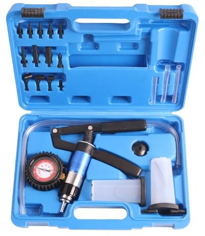 echtools Unterdruck Vakuum Druckpumpen-Satz, Vakuum Tester, Bremsenentlüfter, Pumpe inkl. Adapter