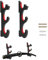 Suerhatcon Katana Support mural pour épée à 3 niveaux en bois - Support mural pour collection de katana et d'épée (noir)