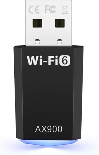 USB WiFi Adapter Dongle for PC, WiFi 6 Dual Band 5GHz/2.4GHz Mini Wireless Network Adapter for Desktop & Laptop, Built-in Driver, Supports Windows 7/10/11
