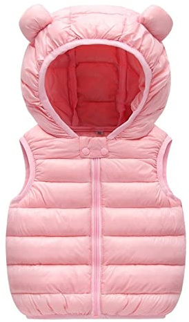 Kinder Steppweste Ärmellos Weste Leichte Jungen Mädchen Winter Warm Gefütterte Jacke Hoodie Sportweste Übeergangsweste Softshell Weste Reißverschluss Wintermantel Reitweste Dünne Wintermantel