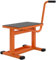 DURHAND 150KG Steel Motorcycle Lift Rubber Platform, Crank Lift Manual Repair Clean Hoist Table Assist Off-Road Dirt Bike Stand, 27.5/39.5H cm, Orange