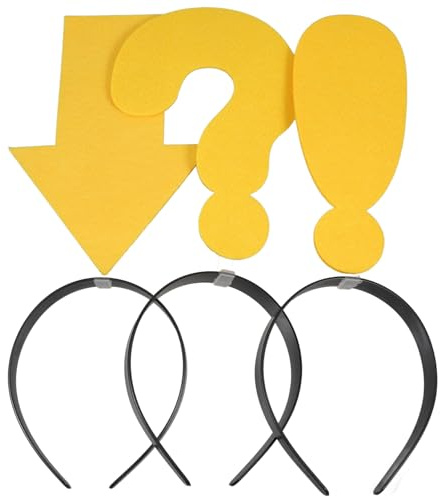VINTORKY 3 Stück pack Lustige Pfeil und Fragezeichen Haarreifen Originelle Party Kopfbedeckungen für Erwachsene Auffällige Symbol Stirnbänder für Geburtstagsfeiern und Halloween