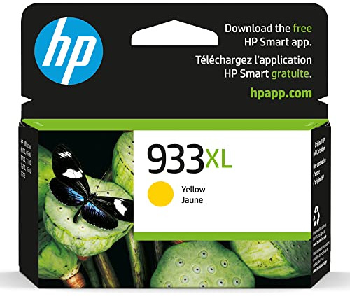 HP 933XL Yellow High-Yield Ink Cartridge | Works with OfficeJet 6100, 6600, 6700, 7110, 7510, 7610 | CN056AN