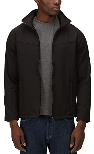 Regatta Professional Men's Uproar Interactive Wind Resistant Softshell, All Black, size Small