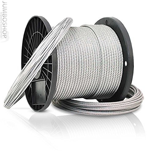 70m cable de acero 2mm 1x19 Cuerda de acero bosque cuerda del cabrestante cuerda alambre de acero galvanizada