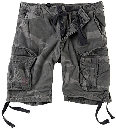 Surplus Raw Vintage Airborne Vintage Herren Cargo Shorts, blackcamo, 4XL