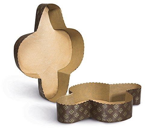 Guardini Monouso, 2 Stampi Colomba 23,5x33cm - quantità max impasto 1000gr., carta da forno, Colore beige