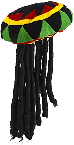 DEGUISE TOI Rasta Mütze mit Dreadlocks für Erwachsene