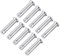 sourcing map Einloch-Gabelkopfstifte, 8 mm x 35 mm, flacher Kopf, verzinkter Stahl, 10 Stück