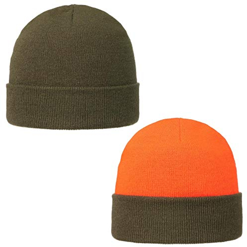 Lodenhut Manufaktur Signal Strick Wendemütze Strickmütze Jagdmütze (One Size - Oliv)