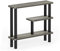 Furinno platzsparendes Lagerregal, holz, Französische Eiche Grau/Schwarz, 14.5 x 53 x 46.61 cm