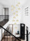 H.W.S LED Moderne Pendelleuchte esstisch Pendellampe Villa Kronleuchter Höheverstellbar Hängeleuchte aus Glas Küchen Flurlampe Kristall Treppenhaus(Square, 14-flammig)