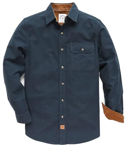 Dubinik® Flanellhemd Herren Flanellhemden Langarm Casual Button Down Freizeithemd Mit Brusttasche Normal Passform