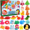 JOYIN Leuchtende Badespielzeuge 2024 Weihnachten 24 Tage Countdown Adventskalender für Kinder Kleinkind LED Tier schwimmend Dusche Pool Spielzeug Set Weihnachten Party Favor
