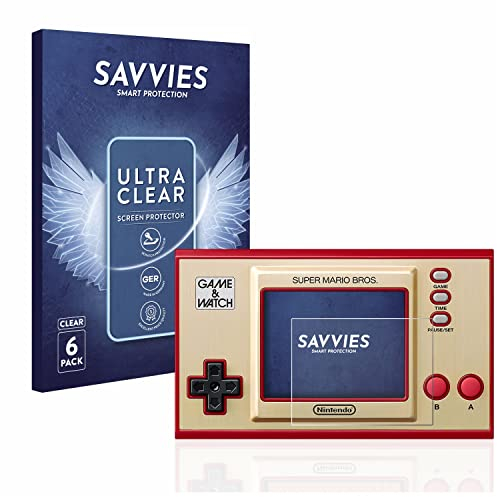 savvies Protection Ecran pour Nintendo Game & Watch The Legend of Zelda (6 Pièces) - Film Protection Ultra Clair